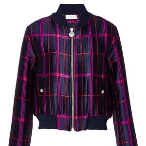 Carven Checked Bomber Jacket
